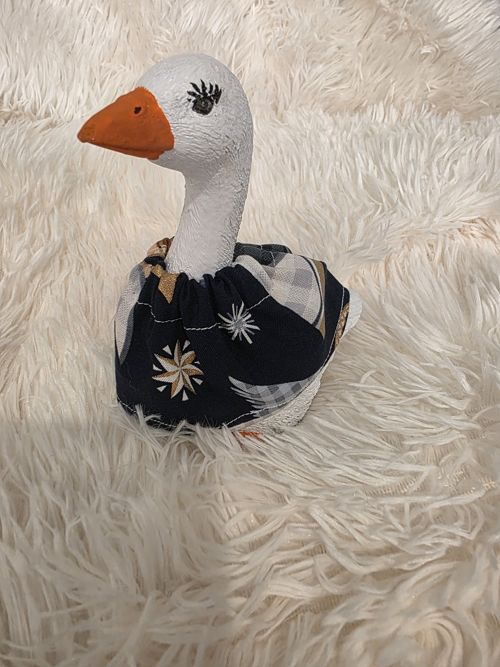7" Desk Goose Handcrafted Angel -Print Dress